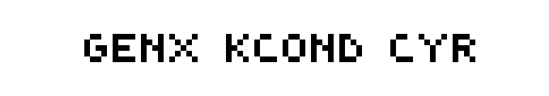 Genx KCond Cyr font preview