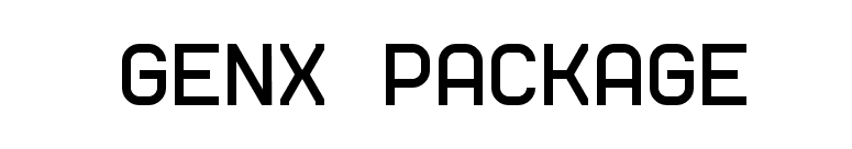 Genx Package font preview
