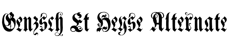 Genzsch Et Heyse Alternate font preview