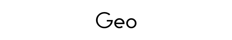 Geo font preview