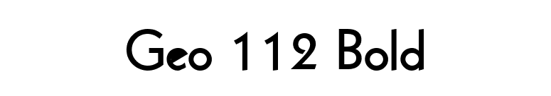 Geo 112 Bold font preview