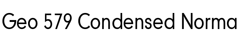Geo 579 Condensed Normal font preview
