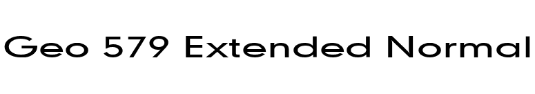 Geo 579 Extended Normal font preview