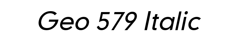 Geo 579 Italic font preview