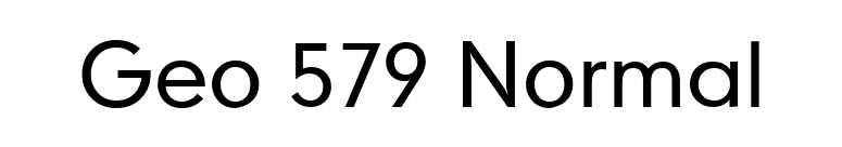 Geo 579 Normal font preview