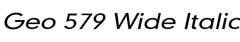 Geo 579 Wide Italic font preview