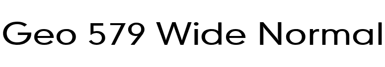 Geo 579 Wide Normal font preview