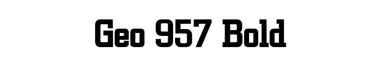 Geo 957 Bold font preview