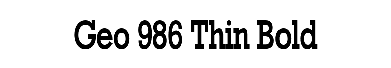 Geo 986 Thin Bold font preview