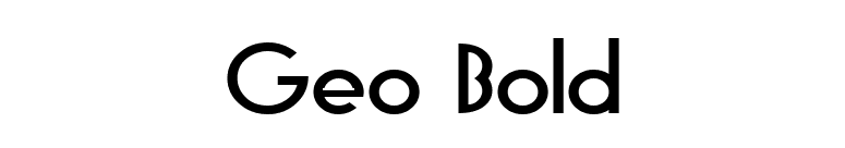 Geo Bold font preview