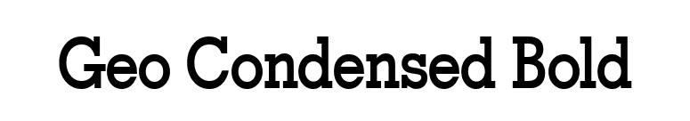 Geo Condensed Bold font preview