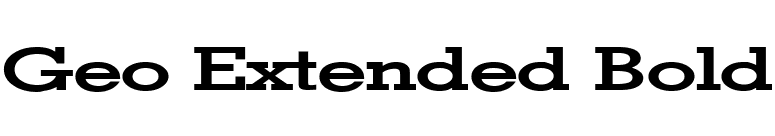 Geo Extended Bold font preview