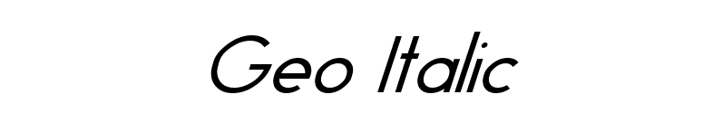 Geo Italic font preview