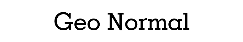 Geo Normal font preview