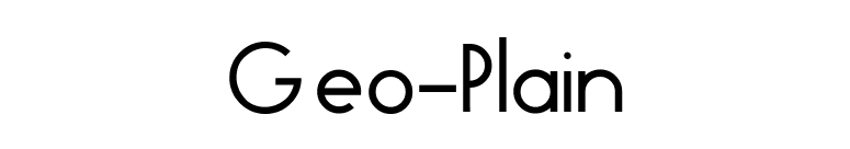 Geo-Plain font preview