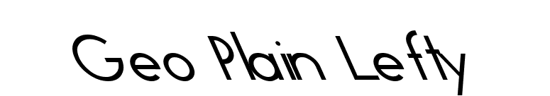 Geo Plain Lefty font preview