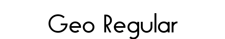 Geo Regular font preview