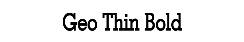 Geo Thin Bold font preview