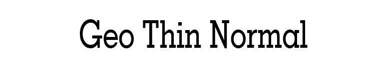 Geo Thin Normal font preview