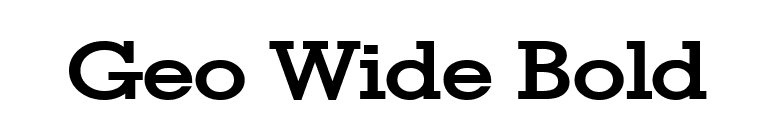 Geo Wide Bold font preview
