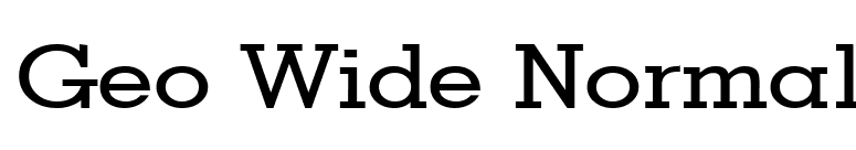 Geo Wide Normal font preview