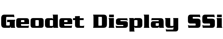 Geodet Display SSi font preview