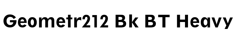 Geometr212 Bk BT Heavy font preview