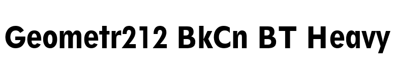 Geometr212 BkCn BT Heavy font preview