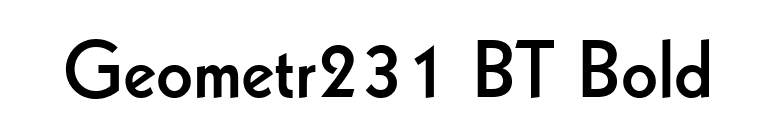 Geometr231 BT Bold font preview