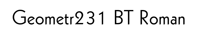 Geometr231 BT Roman font preview