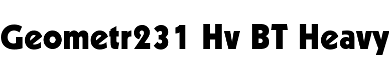 Geometr231 Hv BT Heavy font preview