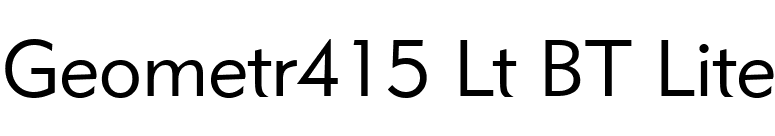 Geometr415 Lt BT Lite font preview