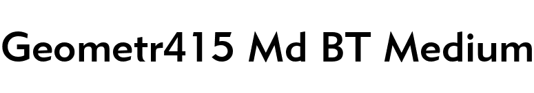 Geometr415 Md BT Medium font preview