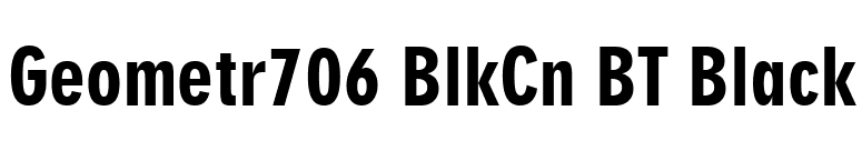 Geometr706 BlkCn BT Black font preview