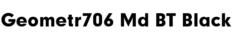 Geometr706 Md BT Black font preview