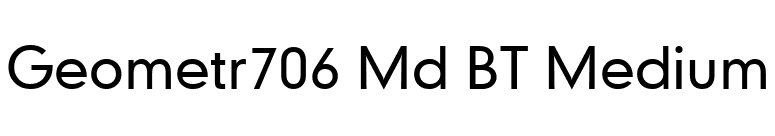 Geometr706 Md BT Medium font preview