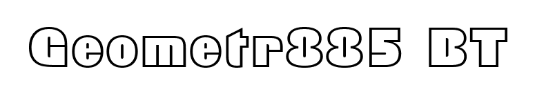Geometr885 BT font preview