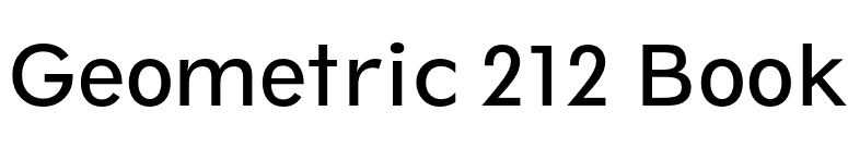 Geometric 212 Book font preview