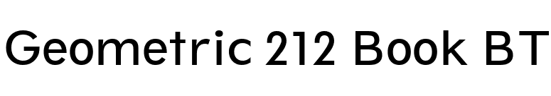 Geometric 212 Book BT font preview