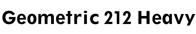 Geometric 212 Heavy font preview
