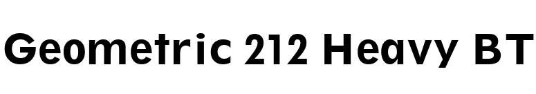 Geometric 212 Heavy BT font preview