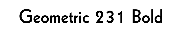 Geometric 231 Bold font preview