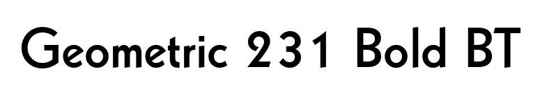 Geometric 231 Bold BT font preview