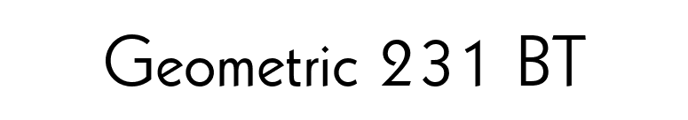 Geometric 231 BT font preview