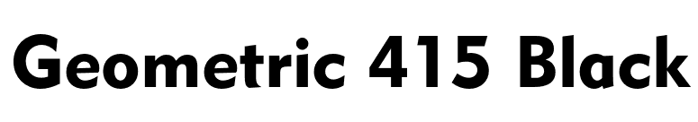 Geometric 415 Black font preview