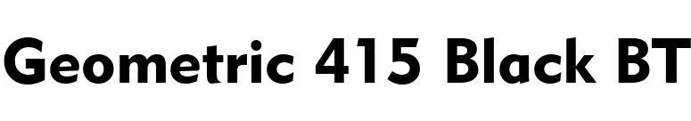 Geometric 415 Black BT font preview