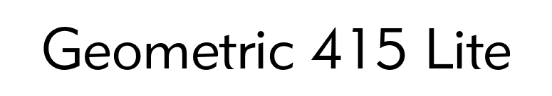 Geometric 415 Lite font preview
