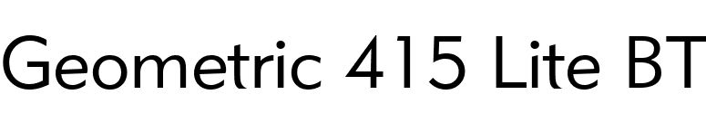 Geometric 415 Lite BT font preview