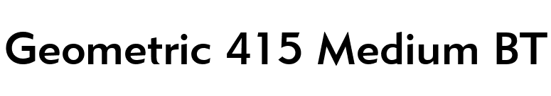 Geometric 415 Medium BT font preview