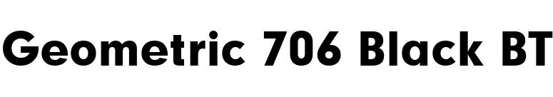 Geometric 706 Black BT font preview